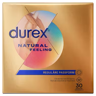 Durex Natural Feeling – Pack de 30 Préservatifs Sans Latex