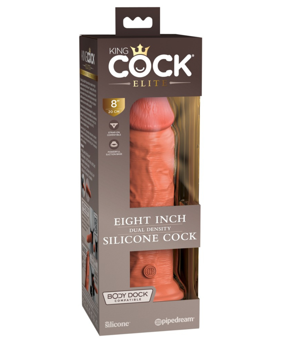 King Cock Elite – Gode réaliste 8" en silicone double densité