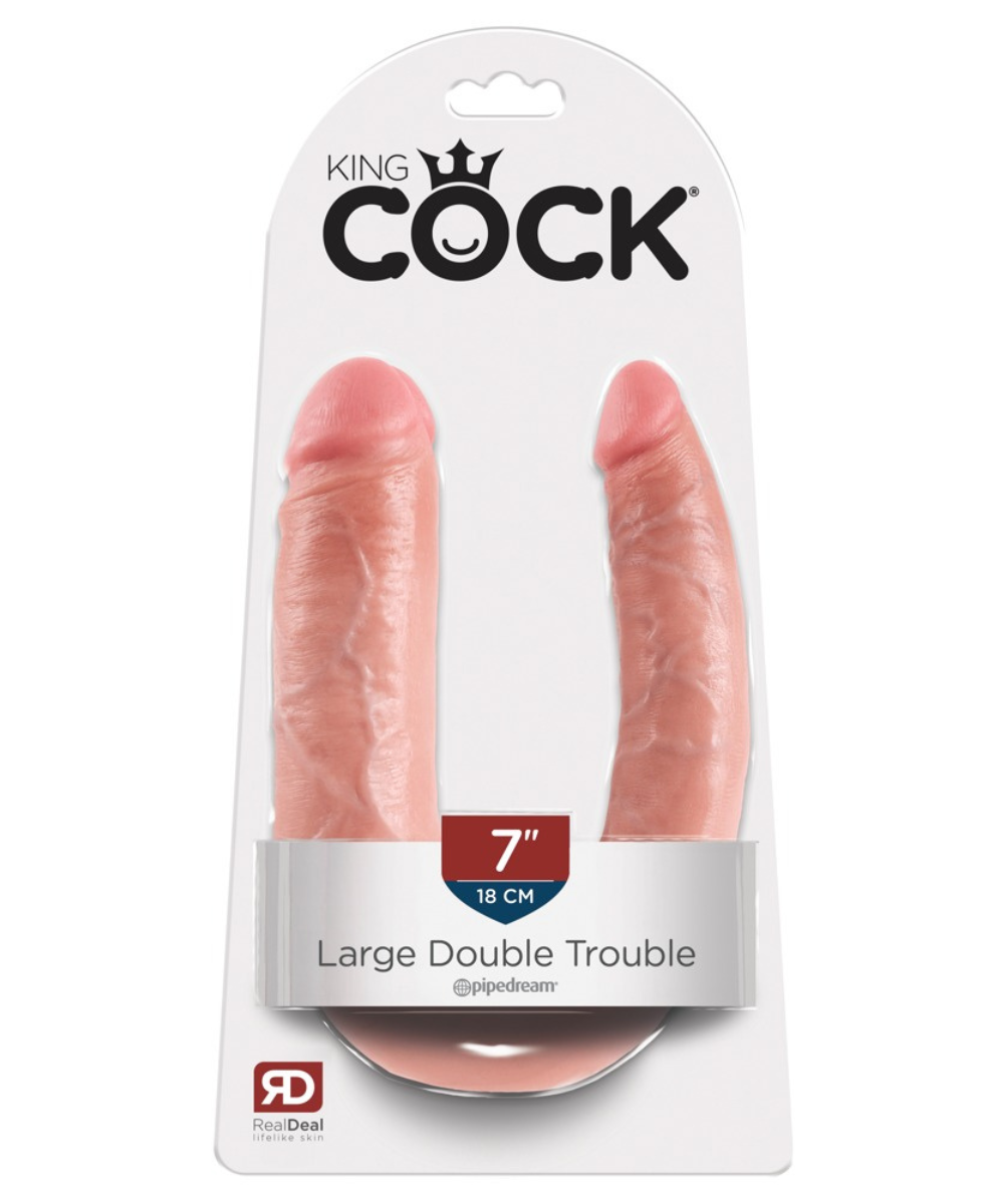 Double Trouble XL – Gode double extrémité texturé