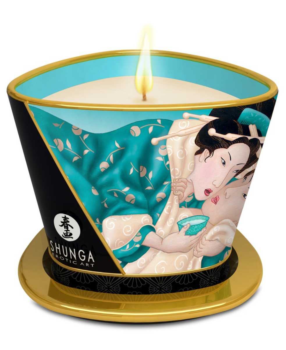 Shunga Sensual – Bougie de massage fleurs des îles