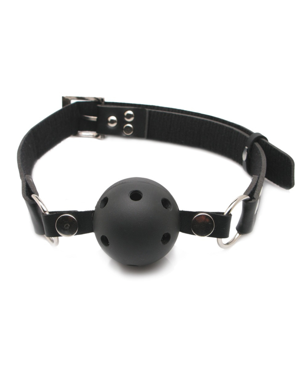 Bâillon boule BDSM respirant – Ø 4 cm