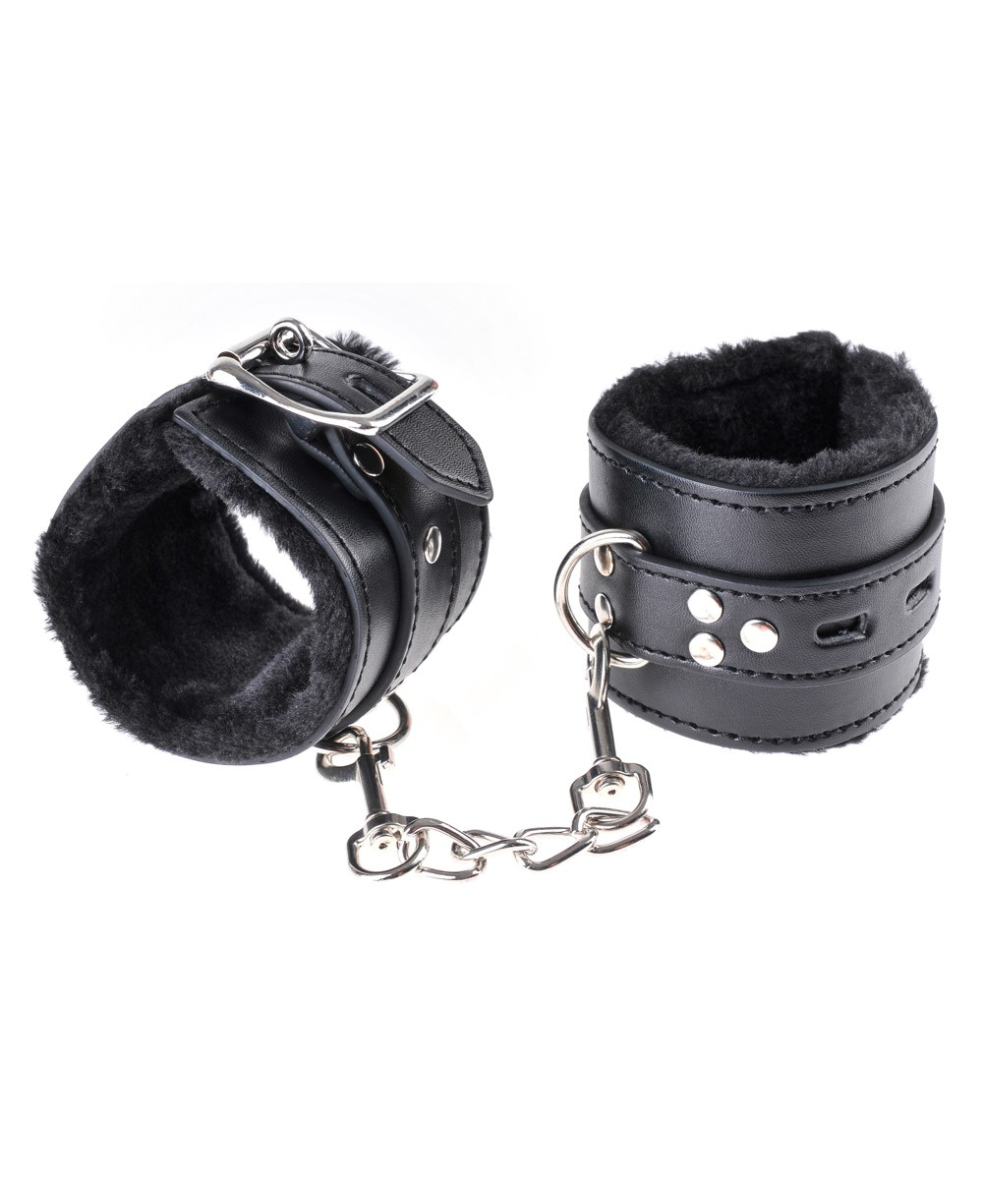 Menottes bondage rembourrées avec chaîne
