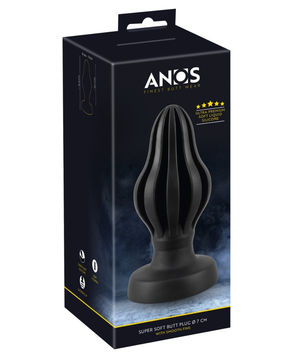 Plug anal silicone ultra doux – format généreux avec ventouse