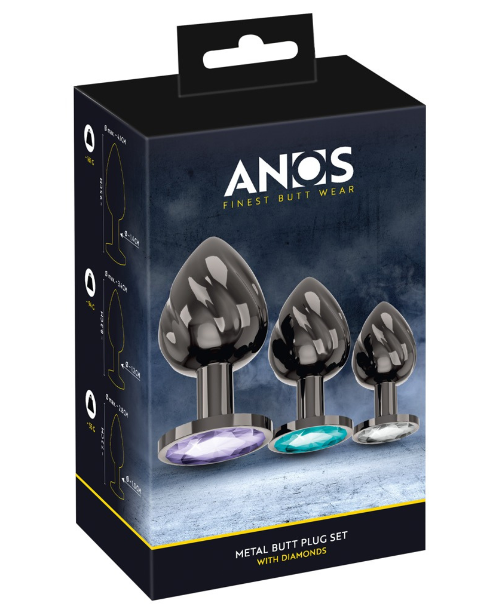 Coffret plugs anaux métal – 3 tailles progressives