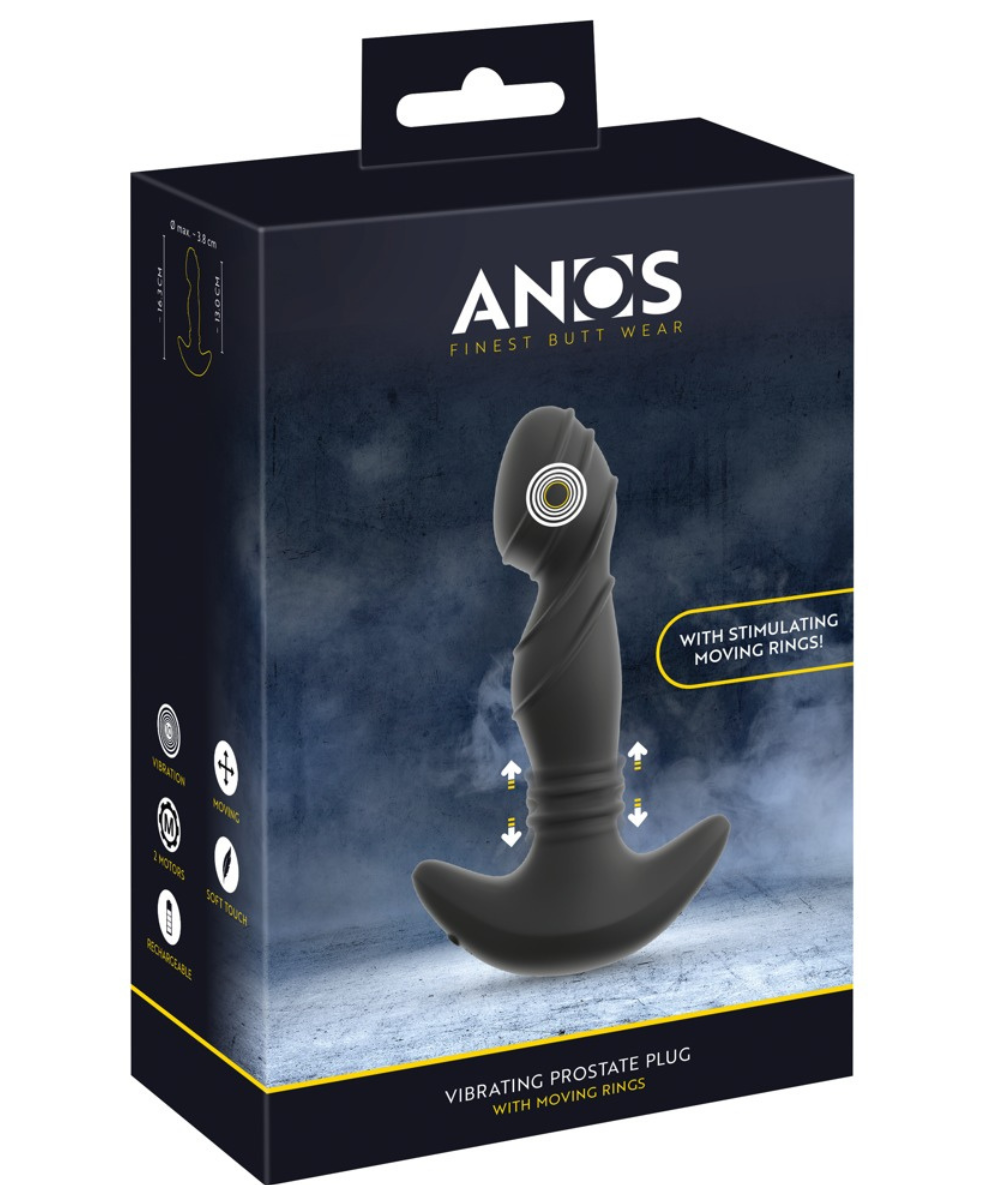 Plug prostatique vibrant rotatif – double stimulation avancée