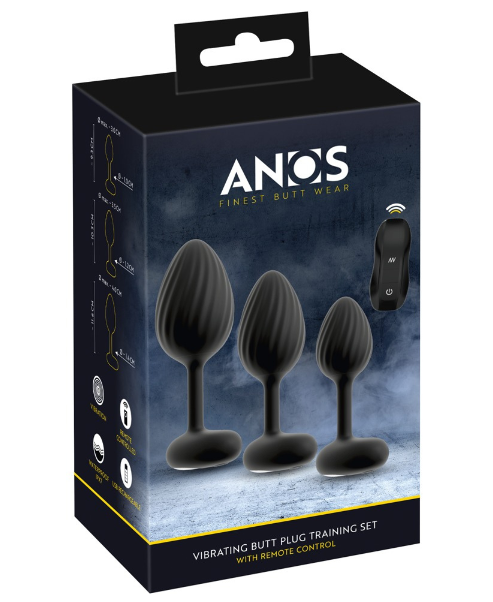 Coffret plugs anaux vibrants – 3 tailles progressives avec télécommande
